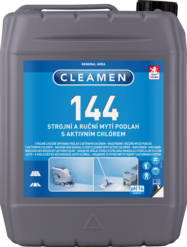 Cleamen 144 strojní a ruční mytí podlah s aktivním chlórem 5l
