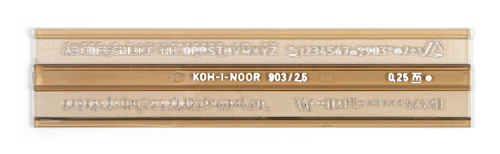 Šablona písmenková KKO ISO 2,5 mm