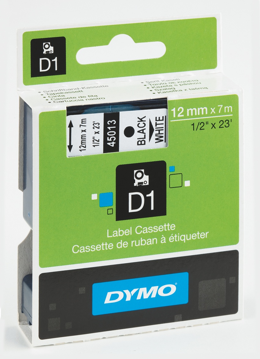 Páska DYMO D1 12mm/7m černá na bílé