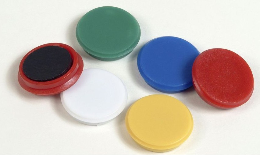 Magnety barevné průměr 24 mm / 10 kusů