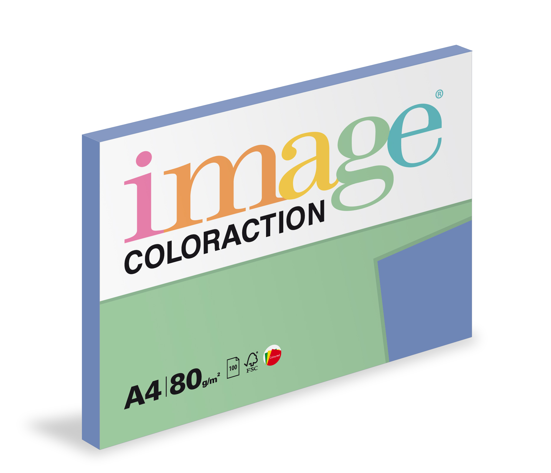 Papír kopírovací Coloraction A4 80g/ 100 listů modrá střední