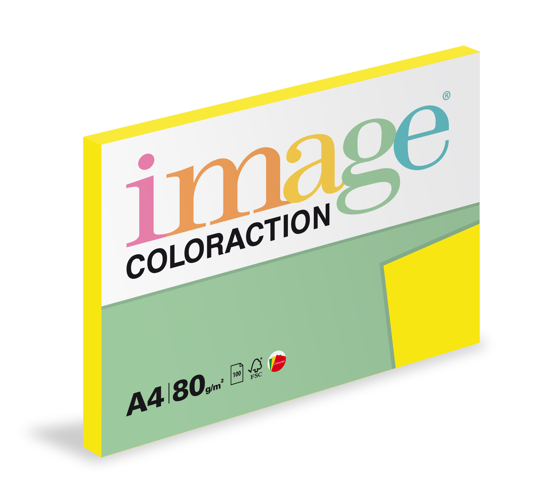 Papír kopírovací Coloraction A4 80g/ 100 listů žlutá sytá