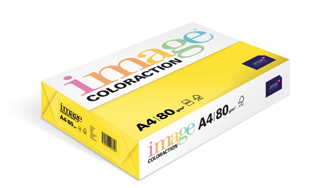 Papír kopírovací Coloraction A4 80 g žlutá sytá 500 listů