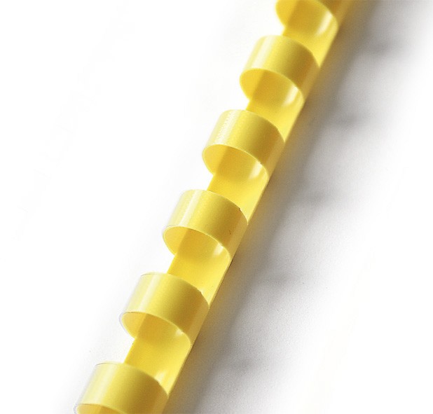 Hřbet pro kroužkovou vazbu 28,5 mm žlutý / 50 ks