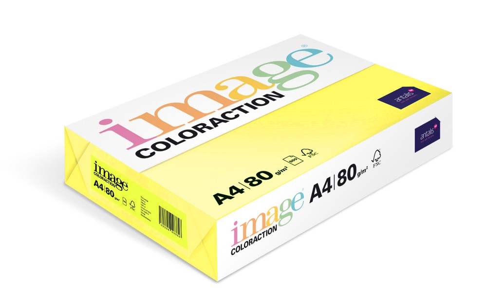 Papír kopírovací Coloraction A4 80g/ 500 listů žlutá reflexní