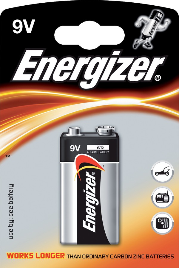 Baterie alkalická Energizer 9V / 1 ks