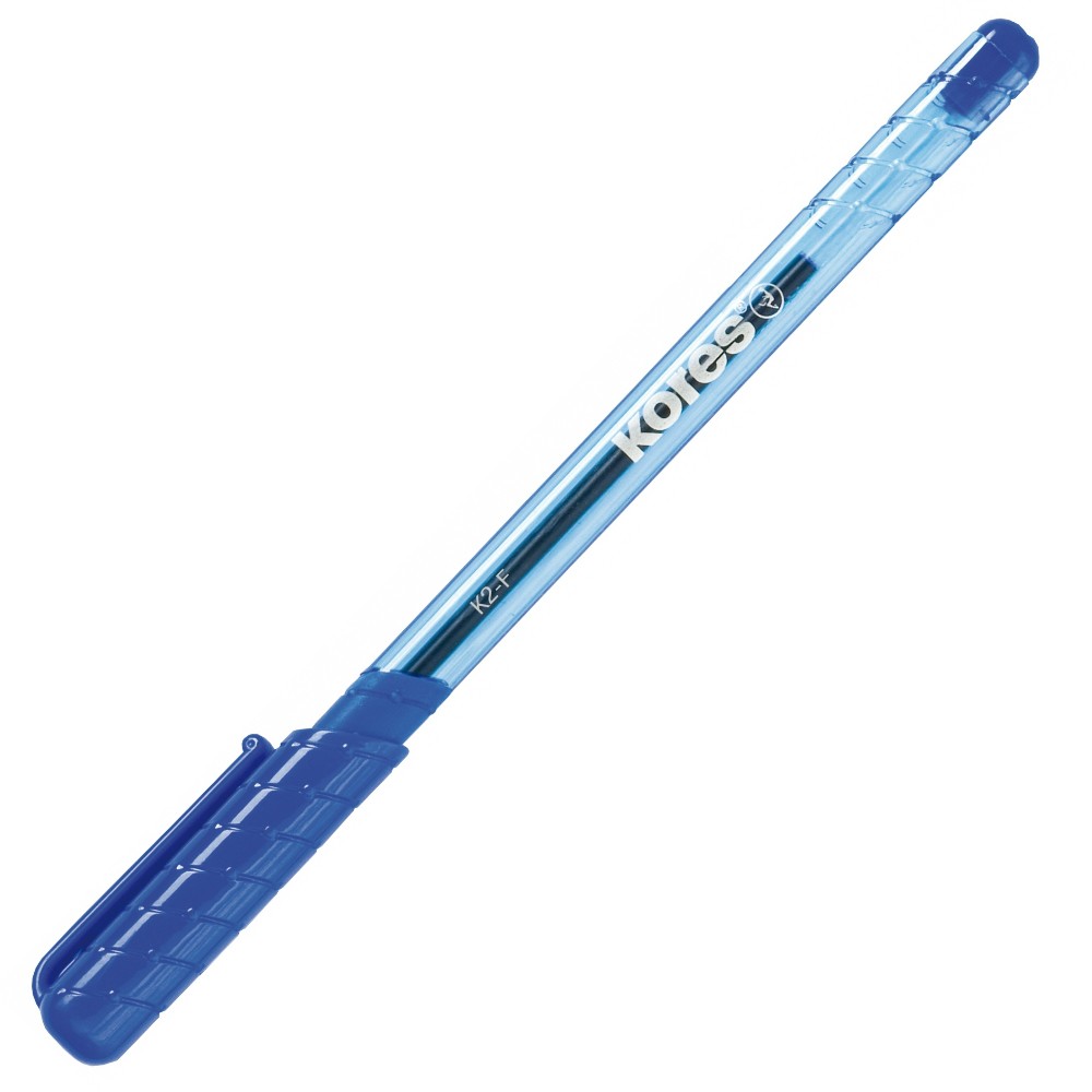 Pero kuličkové Kores K2 trojhranné s gripem 0,5 mm, modré