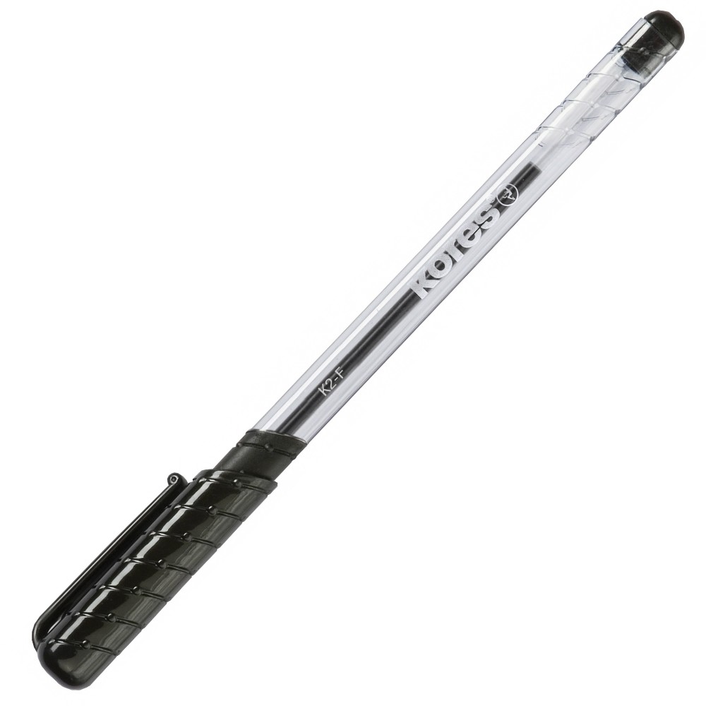 Pero kuličkové Kores K2 trojhranné s gripem 0,5 mm, černé