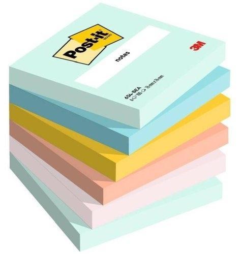 Blok samolepicí Post-it 76 x 76/6 ks x 100 listů snivé barvy