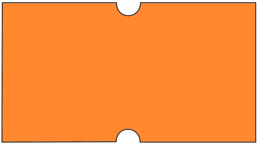 Etikety cenové 22 x 12 reflexní oranžové COLA-PLY