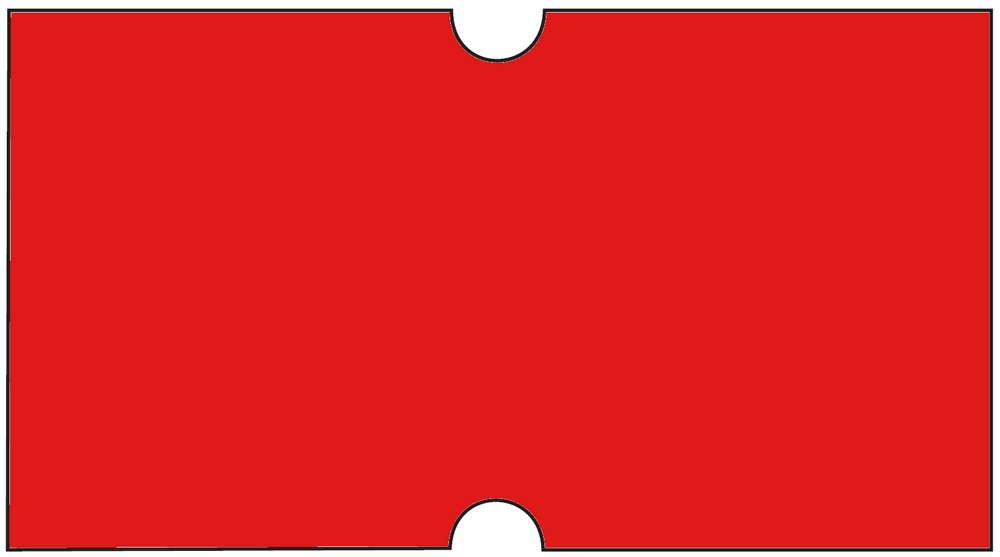 Etikety cenové 22 x 12 reflexní červené COLA-PLY