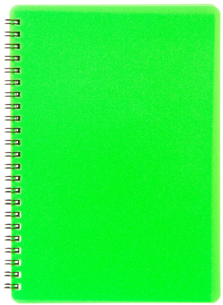 Blok kroužkový plastic NEON A5 linkovaný, 60 listů, zelený