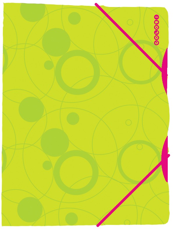 Desky s gumičkou DUO COLORI A4 zeleno/růžová