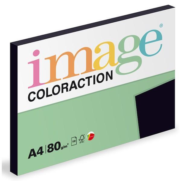 Papír Coloraction A4 80g/ 100 listů černá