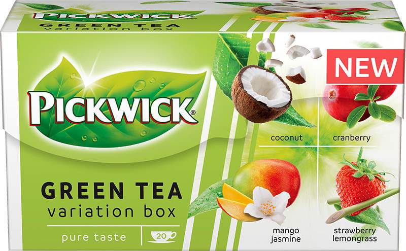 Čaj Pickwick zelený variace 4 příchutí / 20 sáčků