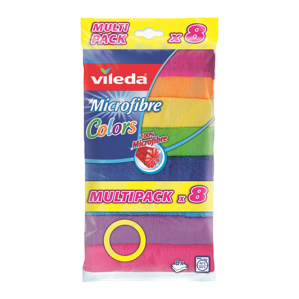 Utěrka mikrovlákno 30 x 30 cm VILEDA mix 8 barev
