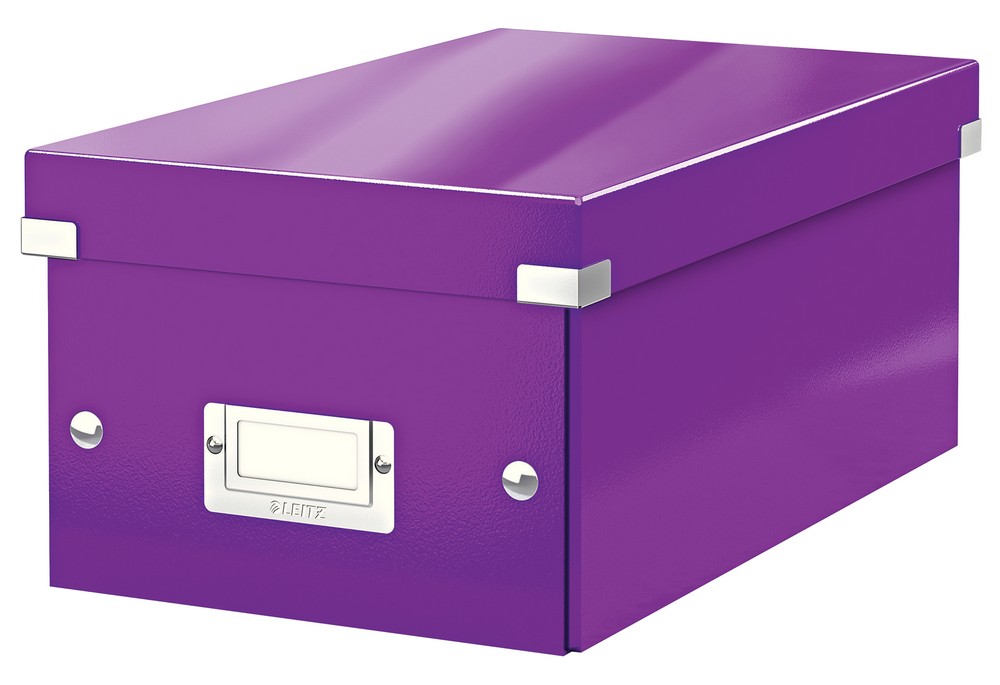 Krabice CLICK-N-STORE na DVD purpurová