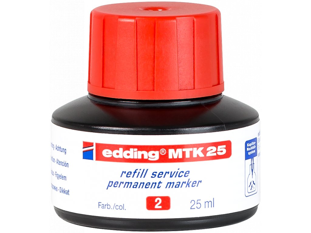 Edding MTK 25(25ml) inkoust červený ED 400, 800, 2000, 3000