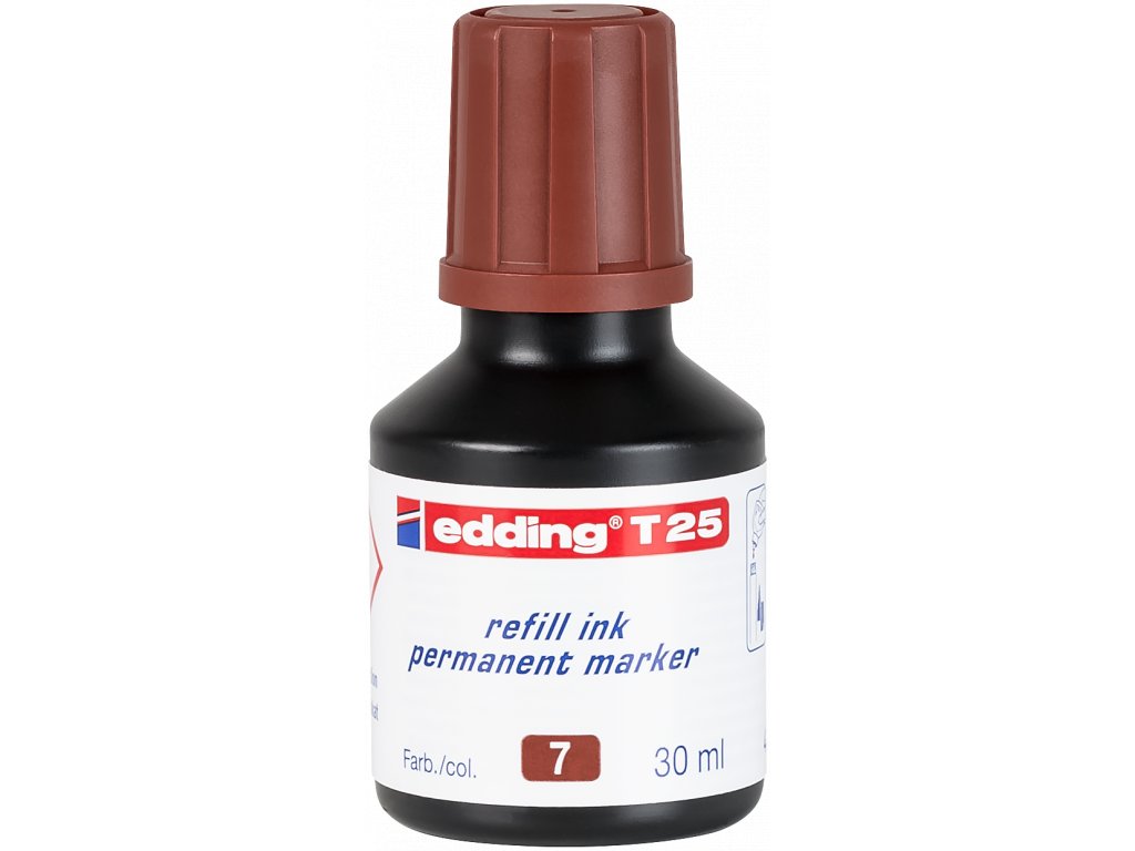 Inkoust edding-T25 hnědý permanentní