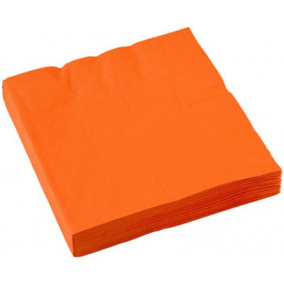 Ubrousky papírové 2-vrstvé pevné 33 x 33 cm oranžové 250 ks