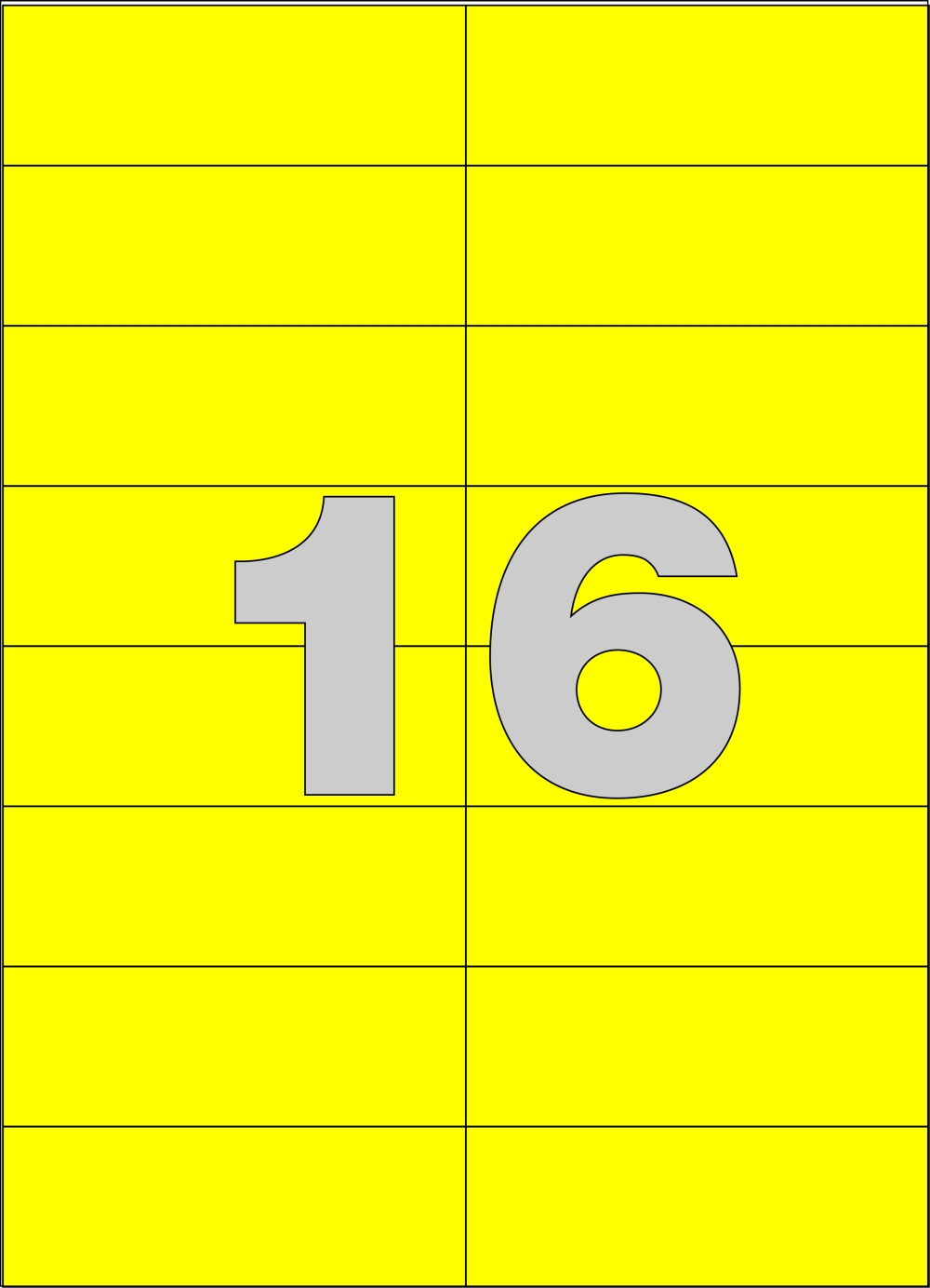 Etikety APLI samolepicí 105 x 37mm žluté /20 archů