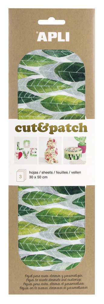 APLI Cut&Patch - Listy zelené, 30 x 50 cm - 3 ks