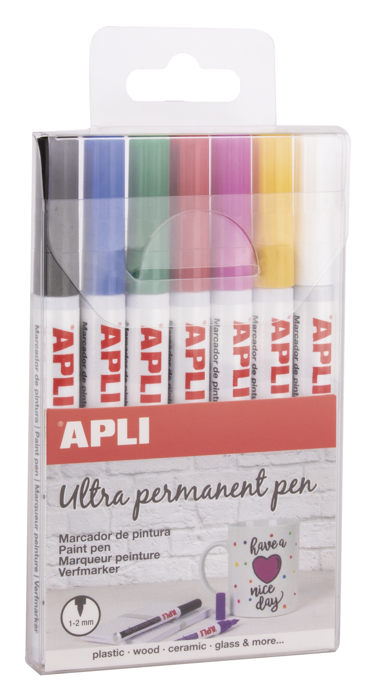 APLI lakové popisovače ultra permanentní - sada, 7 barev