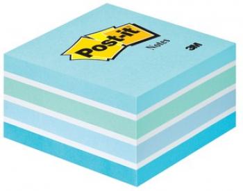 Blok samolepicí Post-it 76 x 76 mm odstíny modré, 450 lístků
