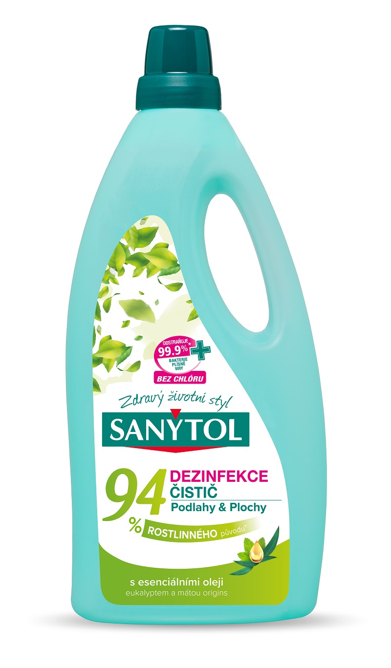 Sanytol dezinfekce a univerzální čistič podlah a ploch 1000 ml  (94% rostlinného původu)