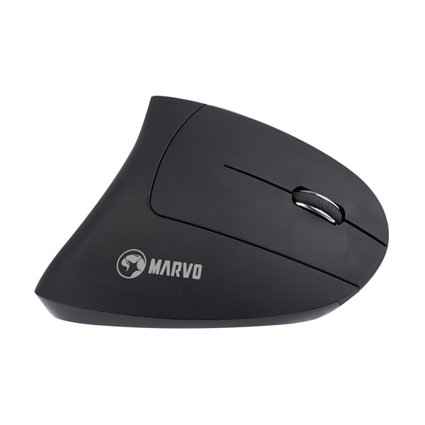 Myš ergonomická, bezdrátová, černá 1600 DPI, optická MARVO