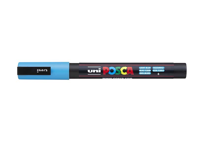 Popisovač akrylový POSCA PC-3M sv. modrý 0,9 - 1,3mm
