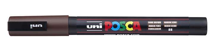 Popisovač akrylový POSCA PC-3M tmavě hnědý 0,9 - 1,3mm