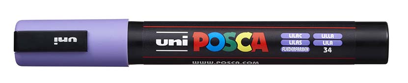 Popisovač akrylový POSCA PC-5M lila 1,8 - 2,5mm