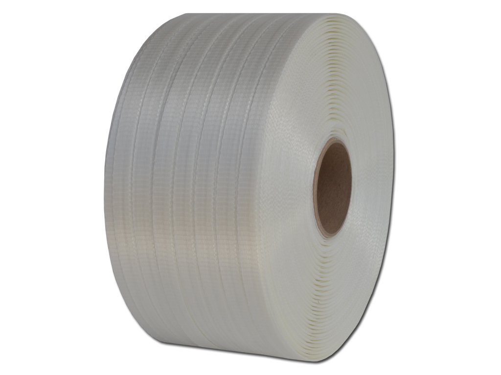 PES pletená vázací páska šíře 19 mm, vnitřní průměr 76mm, návin 600 m