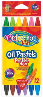 Pastely olejové trojhranné 12 barev Colorino Kids