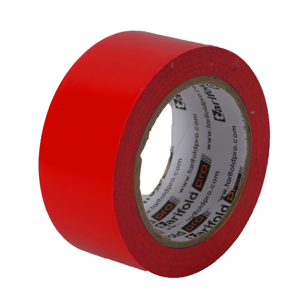 Podlahová označovací páska TARIFOLD PVC 130mi, 50 mm x 33 m červená