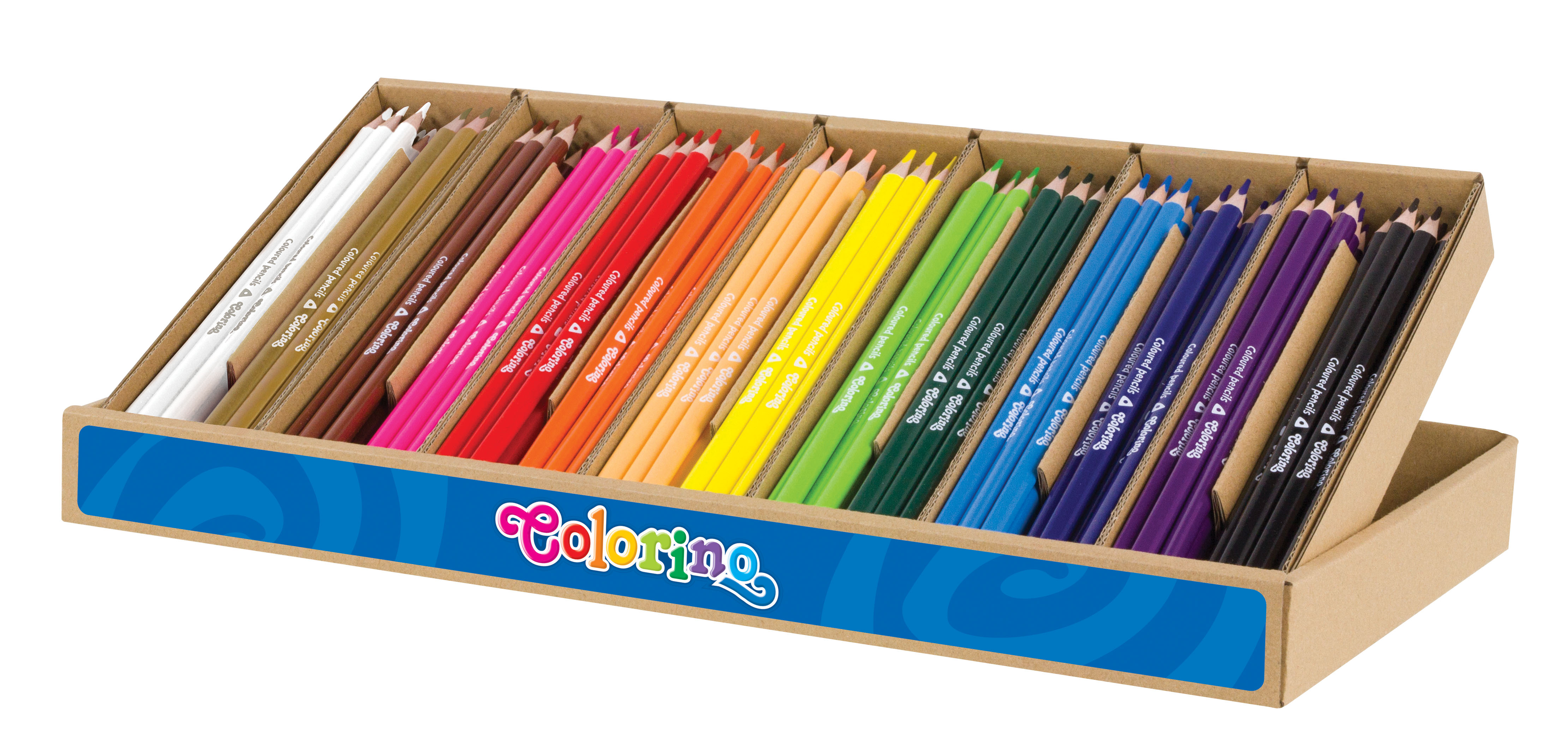 Colorino pastelky trojhranné, kartonový box, 12 x 14 barev (168 ks)