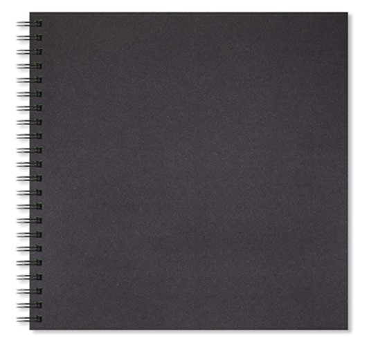 Artgecko skicák Shady čtverec 30x30 na výšku,40 černých list