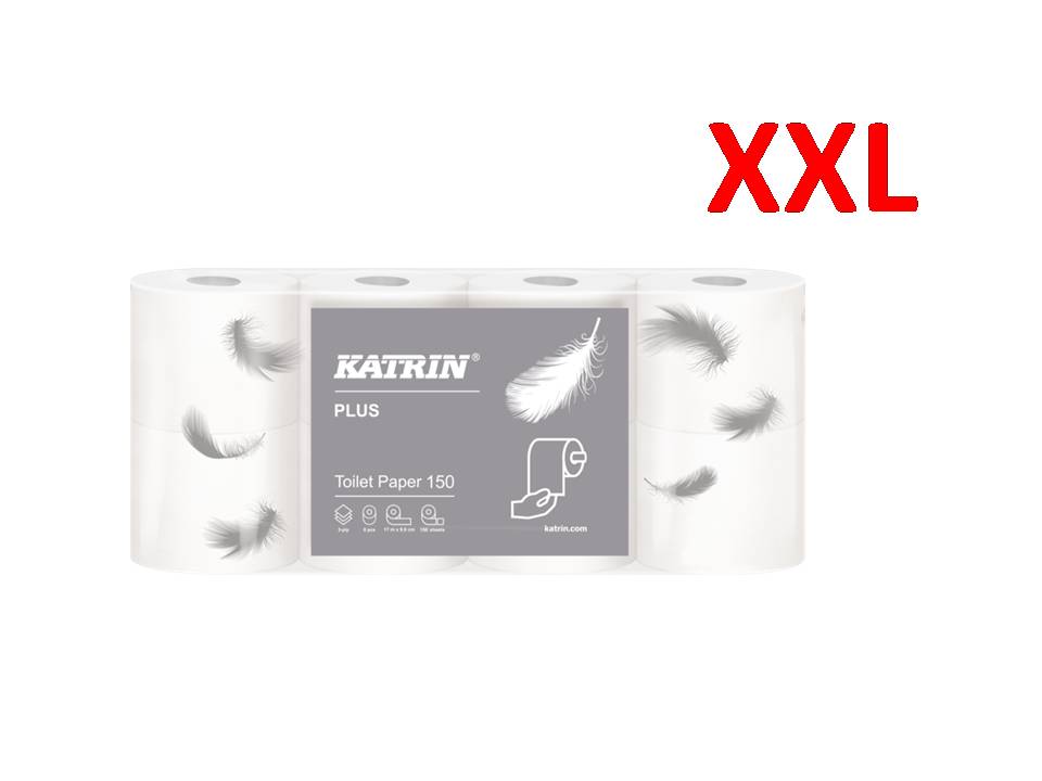 Papír toaletní Katrin Plus 16525 3-vrstvý hedvábný / 8 rolí