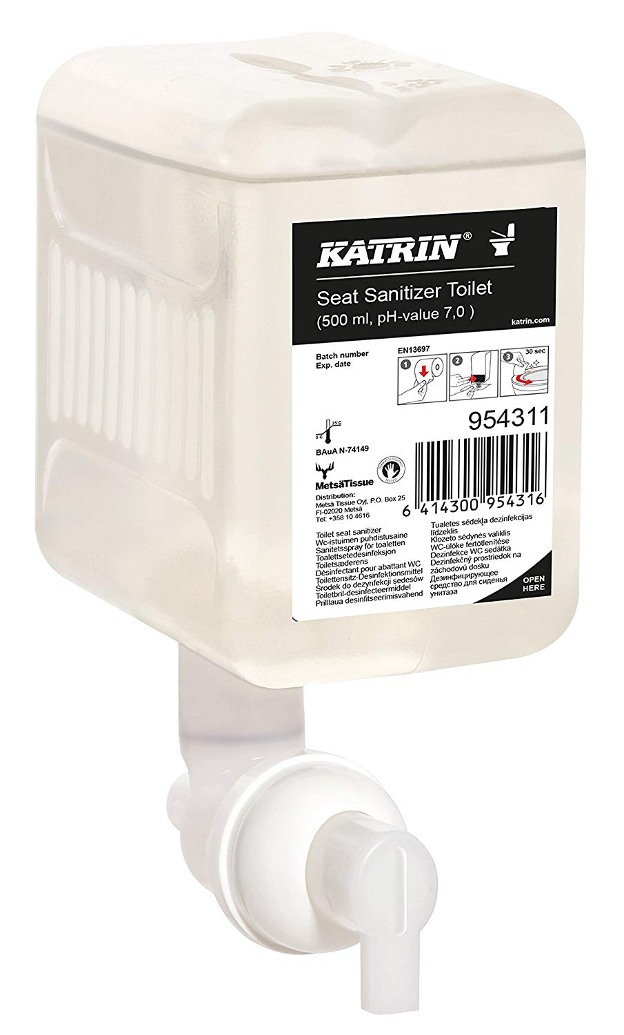 Dezinfekční pěna na WC sedátka Katrin 500 ml 954311/ 12 ks