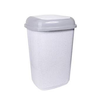 Koš QUATRO odpadkový s víkem bílý, 36 x 29,3 x 49,1 cm, 28 l, plast