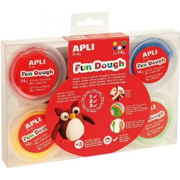 APLI modelovací hmota Fun Dough 6 barev