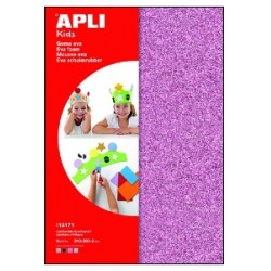 APLI pěnovka se třpytkami A4/ 4 barvy