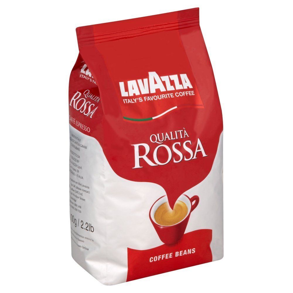 Káva Lavazza Qualita Rossa zrnková 1kg jemná a chutná