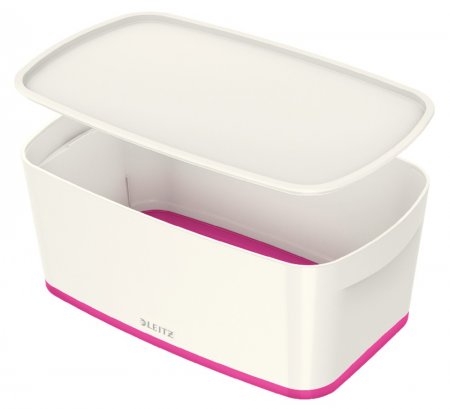 Box úložný s víkem Leitz MyBox S bílý/růžový