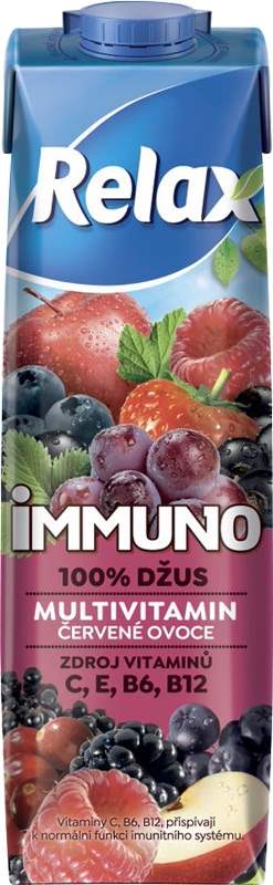 Džus Relax Premium -1L červený multivitamín ovocný nápoj