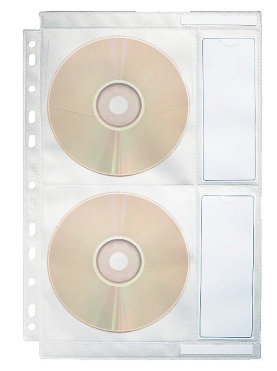 Obal závěsný na CD A4 čirý na 4 CD