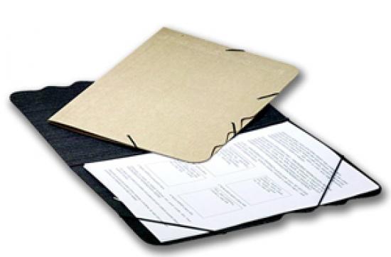 Desky s gumičkou černé Emba kartonové