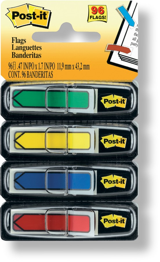 Záložky samolepicí Post-it šipky 11,9 x 43,2 mm/ 4 x 24 ks