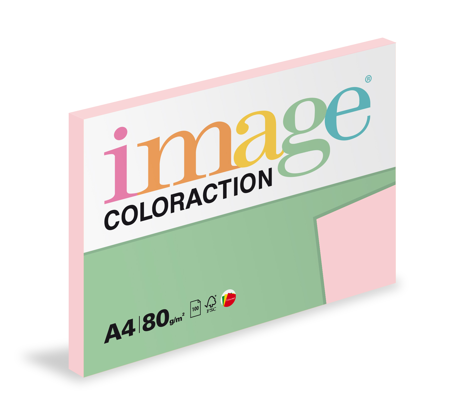 Papír kopírovací Coloraction A4 80g/ 100 listů růžová pastelová